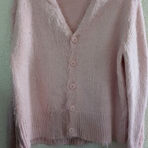 MNML Soft Pink Fluffy Women's Cardigan Size XS